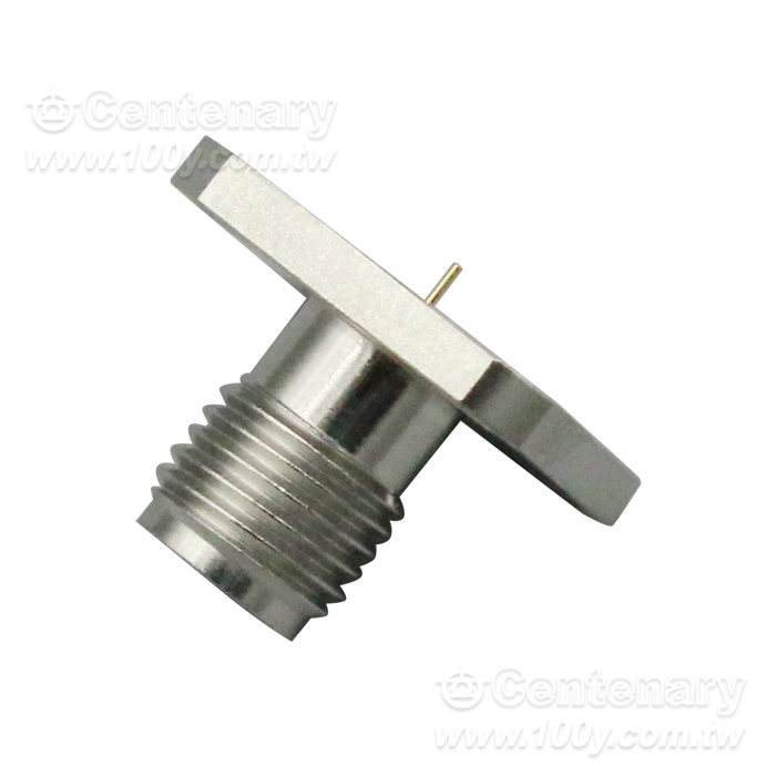 2.92mm Jack SQ 12.7mm 4 Hole Flange With Round Contact; 40Ghz VSWR 1.2 - 96987 Product Image