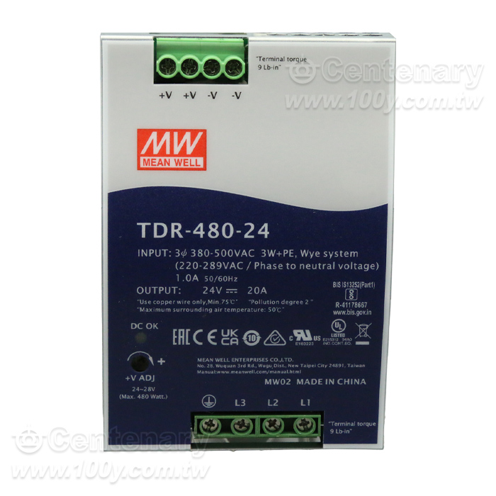 480W Three Phase Industrial DIN Rail With PFC Function - 97101 Product Image