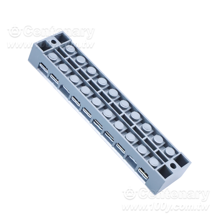 25A 10P Solid-type terminal block - 45077 Product Image