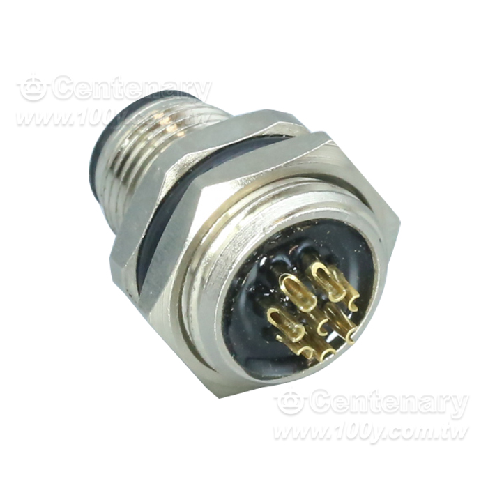 Solder 8P Male Socket_M16 Sensor Waterproof Connector - 166096 Product Image