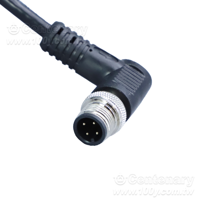 Straight needle in the first four male head _M12 waterproof sensor cable - 166121 Product Image