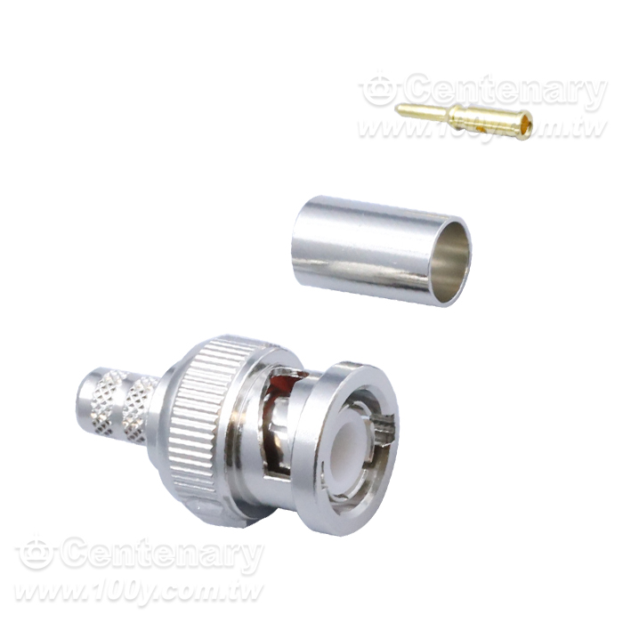 AMPHENOL CONN BNC PLUG STR 50 OHM CRIMP - 166328 Product Image