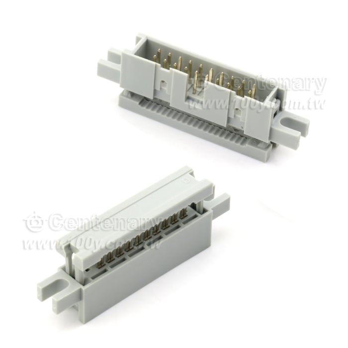 14P簡易壓排公頭 P:2.54mm (定位孔) - 30386 產品圖片