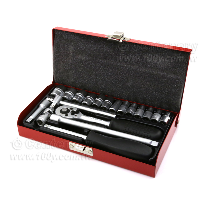 1/4" 頭套筒組19件 公制 - 16786 產品圖片