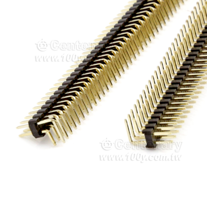 2.0mm Male Header (Gold)- Double Row - 12431 Product Image