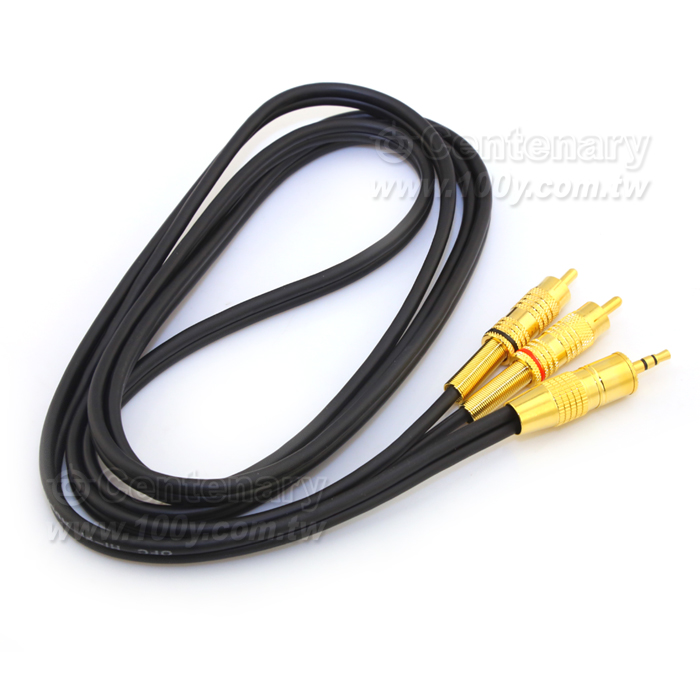 3.5mm Stereo +2 RCA (Gold-Plated) - 92615 Product Image