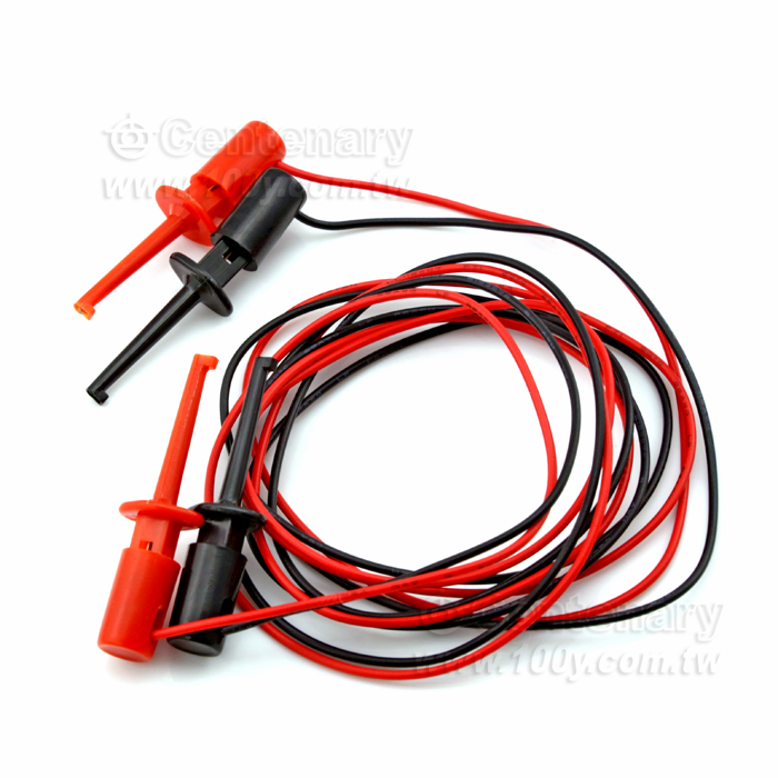 Test Leads with  Miniature Clip-On Plugs at Each End (Red+Black) - 3647 Product Image