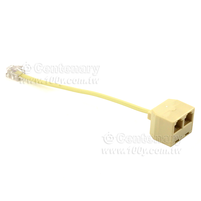 一變二電話轉換線4C 10cm - 4001 產品圖片