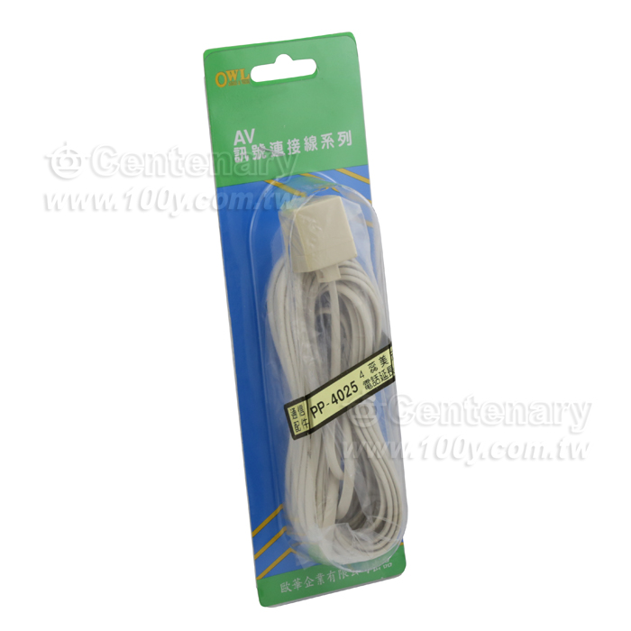 1M/F  Telephone Adaptor  6P4C/25尺 - 5682 Product Image