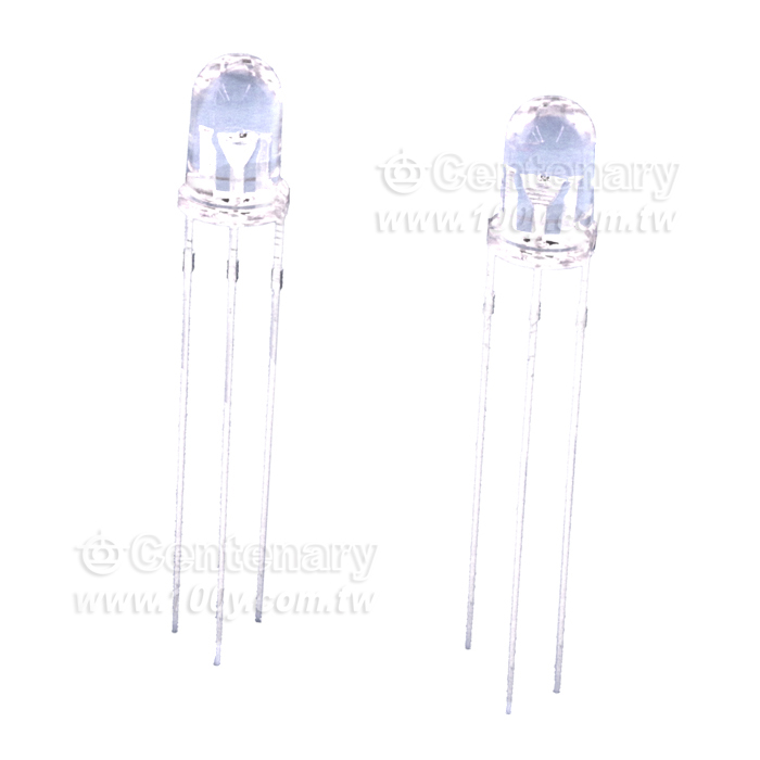 3mm紅藍雙色LED，透明膠體，共陽 - 101792 產品圖片