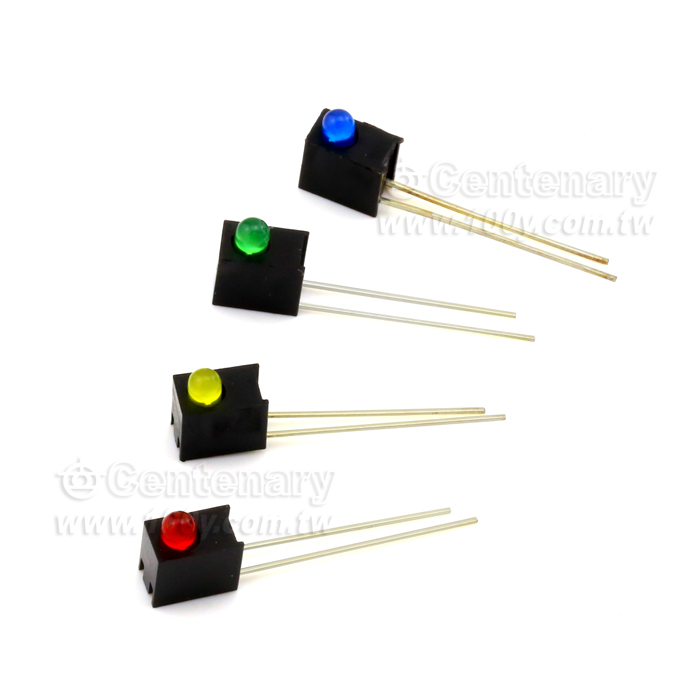 3mm單顆LED含座子，綠發綠光 - 102203 產品圖片