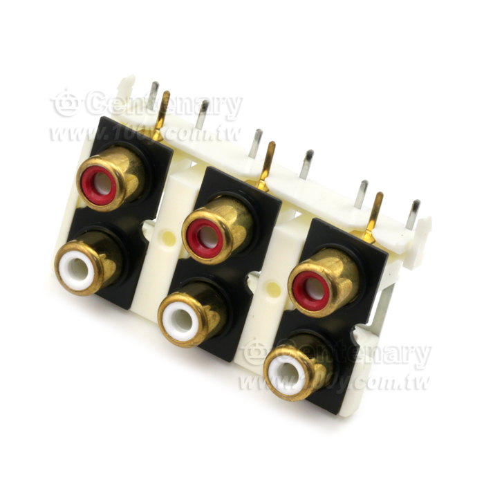 RCA PCB Mounting 2*3 Sockets - 8515 Product Image