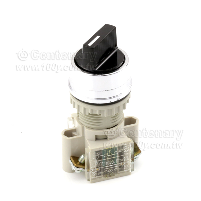 φ22選擇開關1A1B 二段90度黑色(ROHS) - 43957 產品圖片
