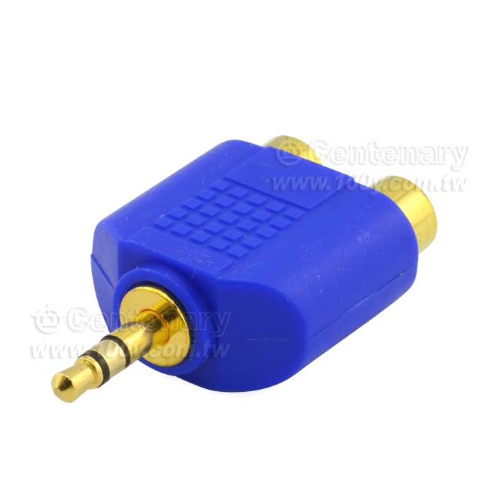 3.5mm-2RCA母插頭鍍金 - 8534 產品圖片