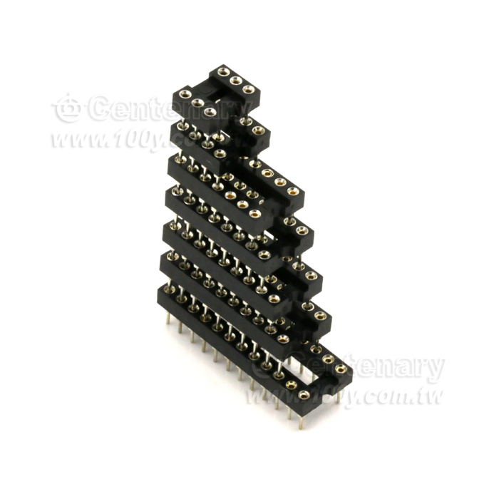 28P 短圓腳IC座【ROHS】 - 24395 產品圖片