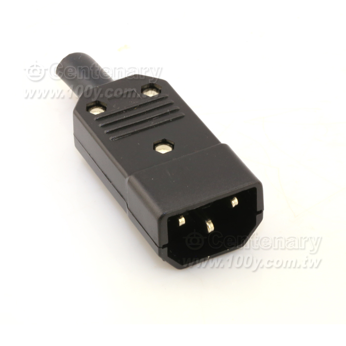 3-Conductor AC Power Rewireable Cable Connector - 10016 Product Image