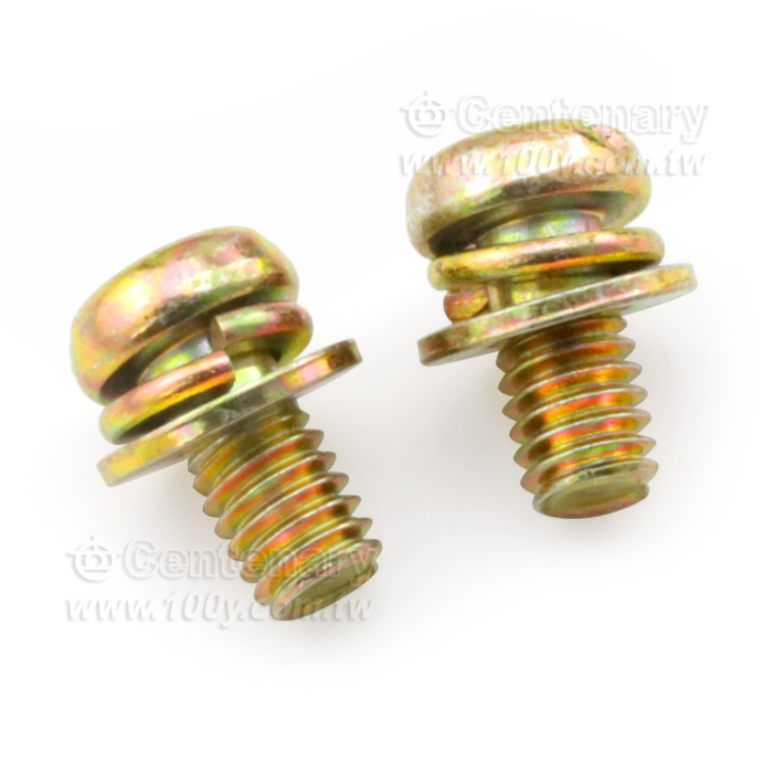 Pan Head-Machine Screws + Washer +  Spring Washer - 23097 Product Image
