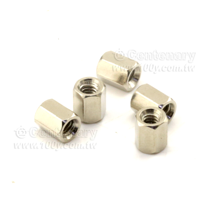 銅鍍鎳-英制(粗牙)六角銅柱雙通6mm - 153814 產品圖片