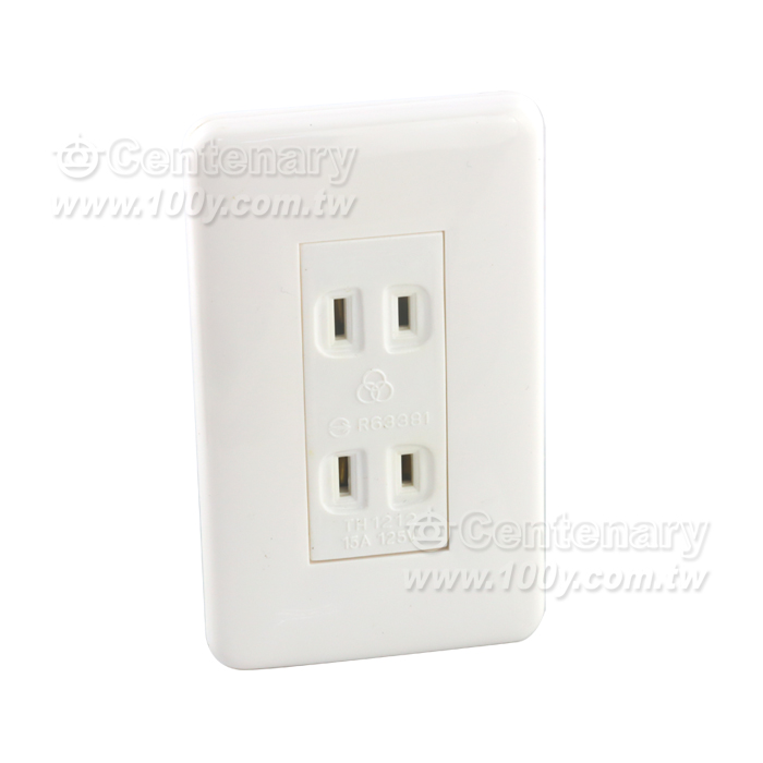 2P*2 Standard Socket Outlet With Cover - 8370 Product Image