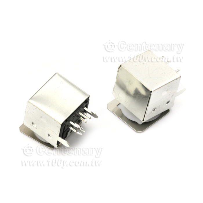 Shielded Double mini-DIN  PCB Mount Socket - 12658 Product Image