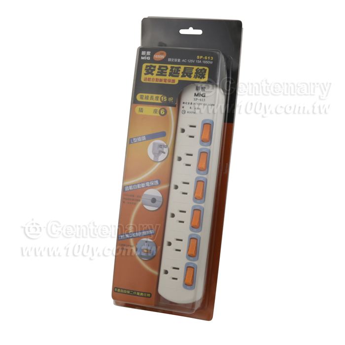 3P*6 AC Power Strips  15Ft. - 14686 Product Image