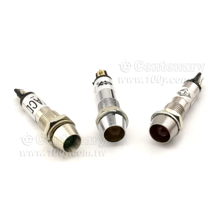 M8 銅霓虹燈附電阻24V綠 - 16584 產品圖片