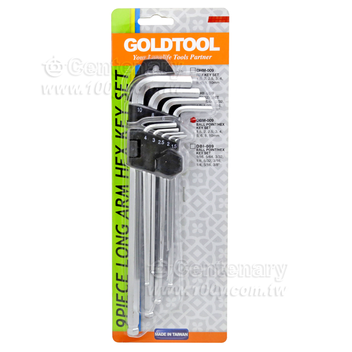 9 Pcs Ball Point Long Arm hex Key - 20476 Product Image