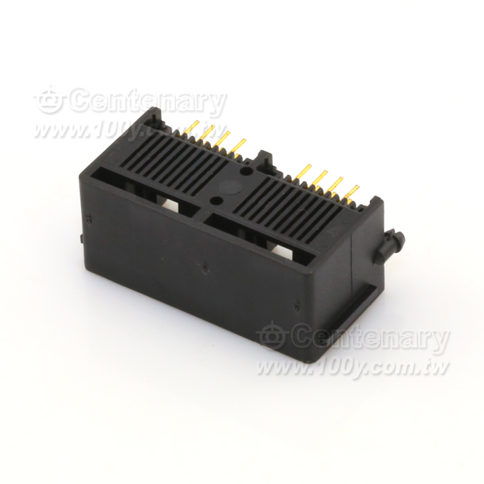 RJ45網路插座 8P8C-90°並聯 - 32198 產品圖片