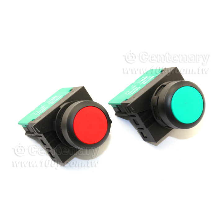 ψ22mm 開關復歸+1A接點 紅(ROHS) - 41414 產品圖片