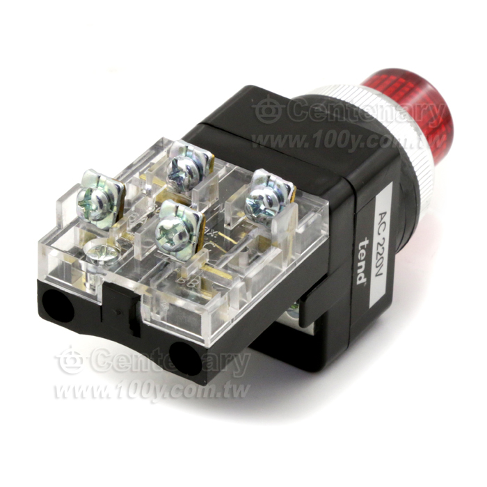 φ25mm霓虹照光按鈕 紅 - 43684 產品圖片