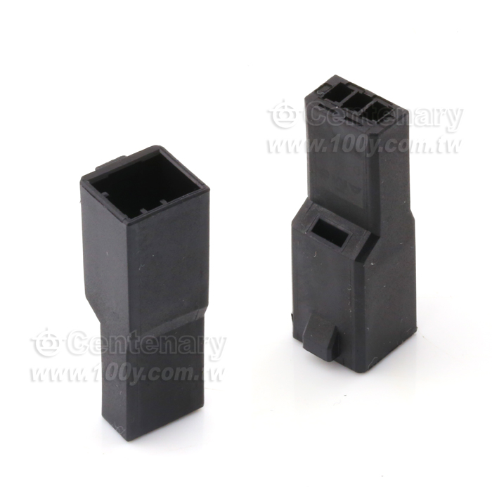 3 Position Rectangular Housing Connector Plug Black 0.098" (2.50mm) - 114452 Product Image