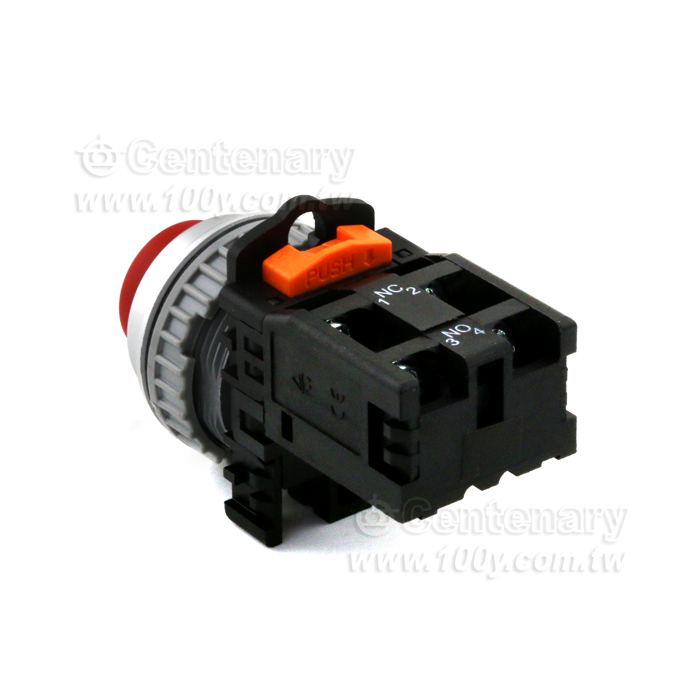 φ30mm 凸頭按鈕開關1a1b 紅 - 50057 產品圖片