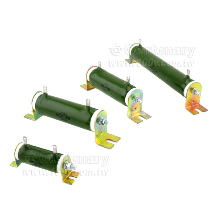 繞線電阻 50W 100ohm ±5% (固定式) 帶支架 瓷管批釉【ROHS】 - 125318 產品圖片