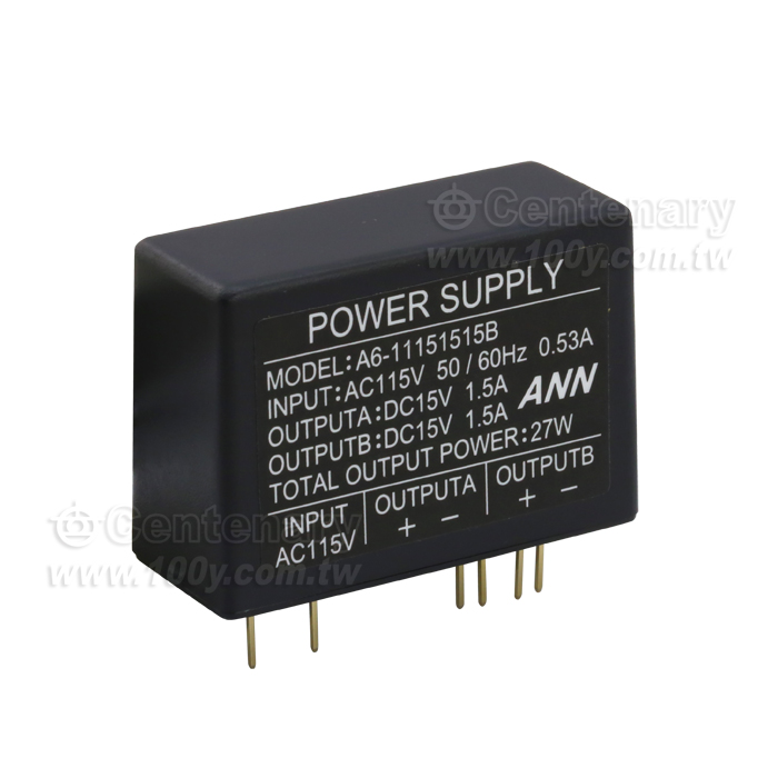 180°插板變壓器 15V 1.5A - 54171 產品圖片