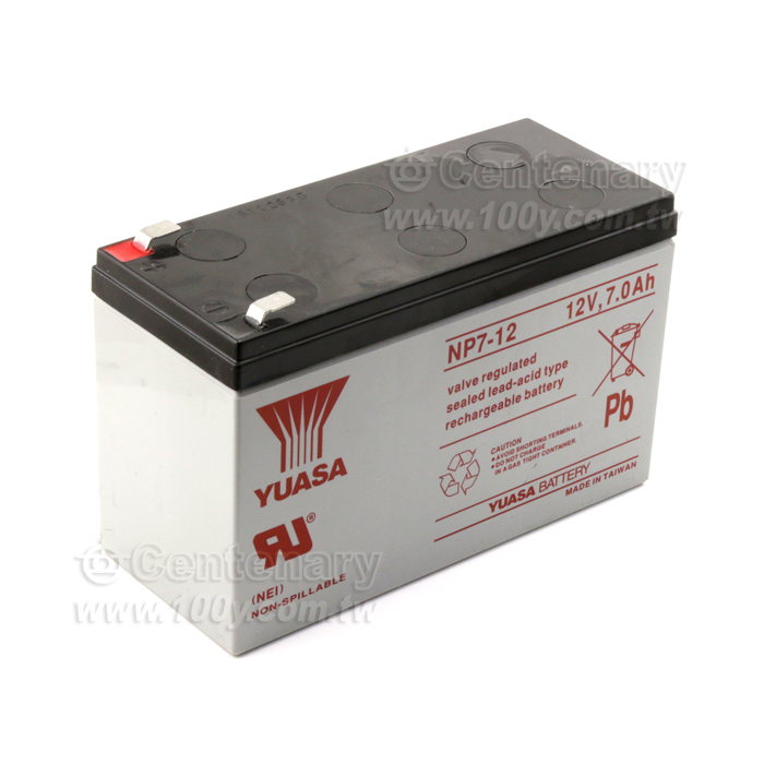 "YUASA" 免加水電瓶 12V,7Ah - 56297 產品圖片