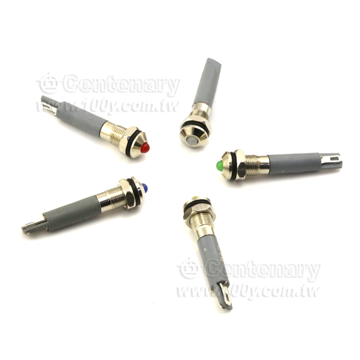 6mm插金屬指示燈腳-高頭-綠12-24V - 141710 產品圖片
