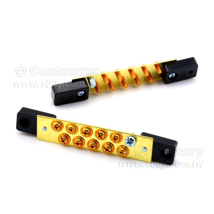 雙排多孔零地排-銅排 10P - 106965 產品圖片