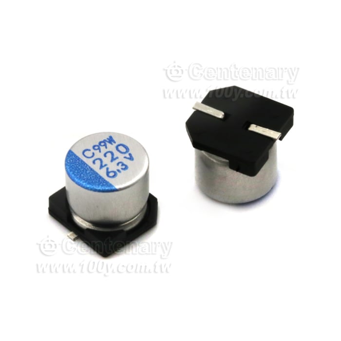220uF/6.3V SMD電解電容(ROHS) - 63309 產品圖片