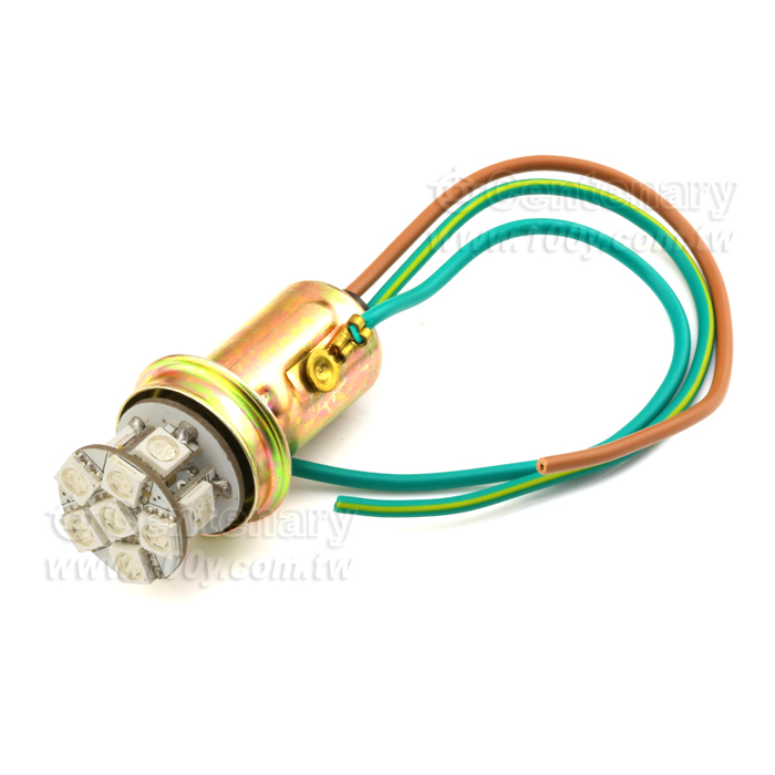 BA15雙點 LED燈座帶線 - 63629 產品圖片
