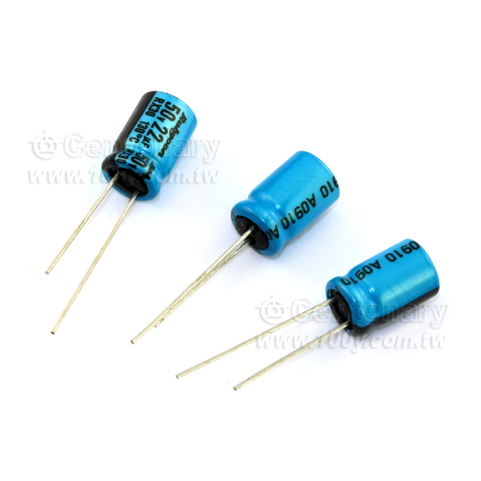 100uF/50V High Temp. Aluminum Capacitor - 84398 Product Image