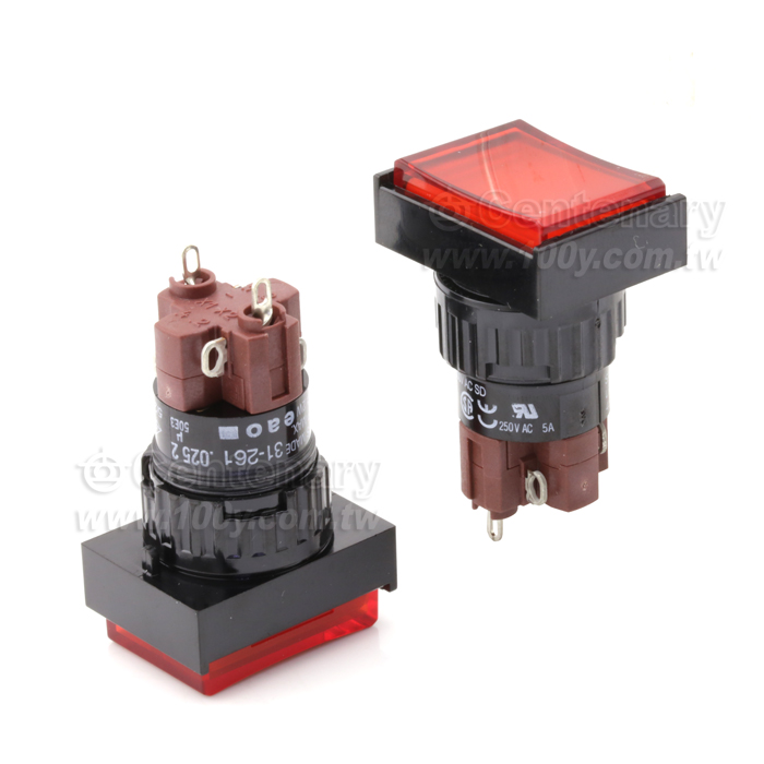按鈕開關保持 紅+LED24V - 67581 產品圖片