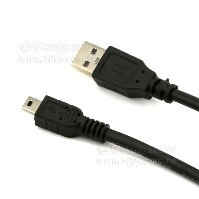 數位相機專用線USB-A/Mini 5Pin 黑色 1.5米 - 69321 產品圖片