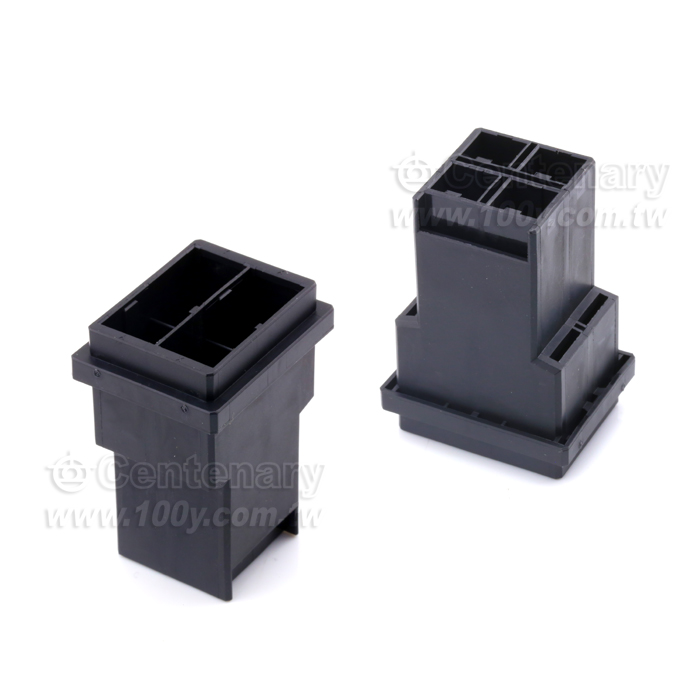 4 Position Rectangular Housing Connector Plug Black 0.400" (10.16mm) - 114559 Product Image
