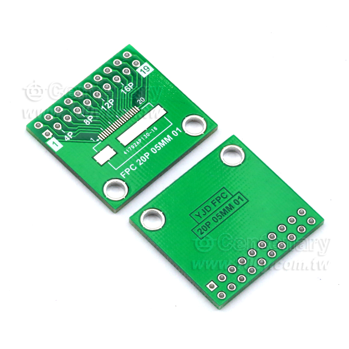 FPC FFC 轉接板20p轉DIP 24.41*26.88mm - 104577 產品圖片