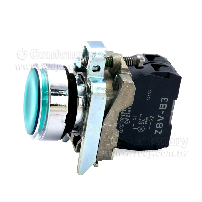 施耐德_LED 照光按鈕開關 24V  綠 - 105619 產品圖片