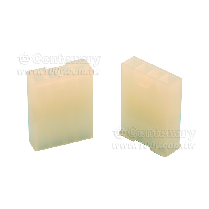 4.20mm (.165") Pitch Mini-Fit Jr.? Plug Housing, Single Row, without Panel Mount Ears, PA Polyamide Nylon 6/6, UL 94V-2, 4 Circuits - 81527 Product Image