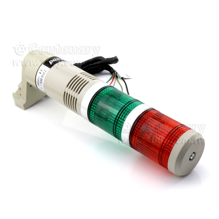φ50mm側掛式LED二層帶蜂鳴警示燈110VDC 紅綠 - 117641 產品圖片