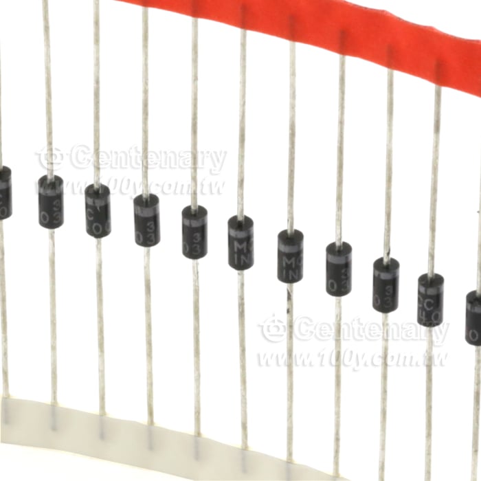 整流二極體 200V 1A DO-41 - 89329 產品圖片