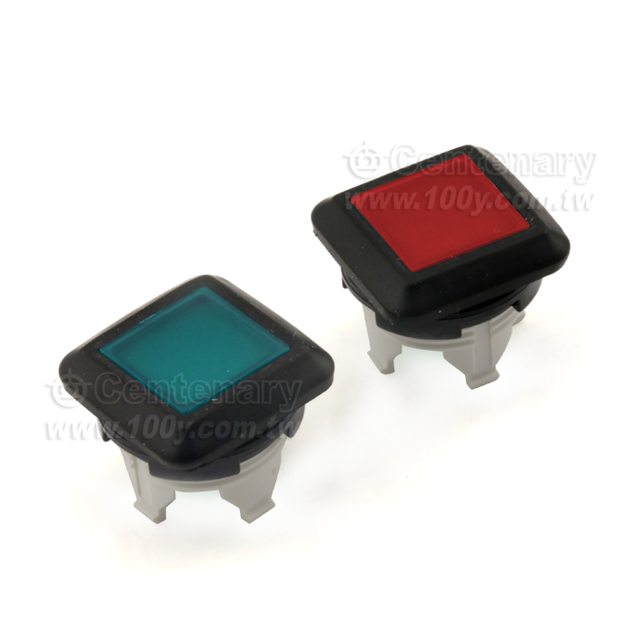 按鈕色蓋 正方 黑/紅  IP67 - 89070 產品圖片