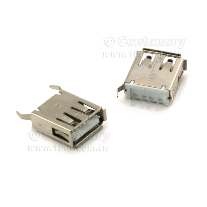 USB-A(F) DIP 180°  白膠  (ROHS) - 89823 產品圖片